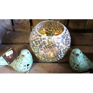 Windlicht glas groen A190230